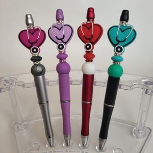 Nurse Doctor Stethoscope Beaded Pen Hospital Vet LPN RN Tech